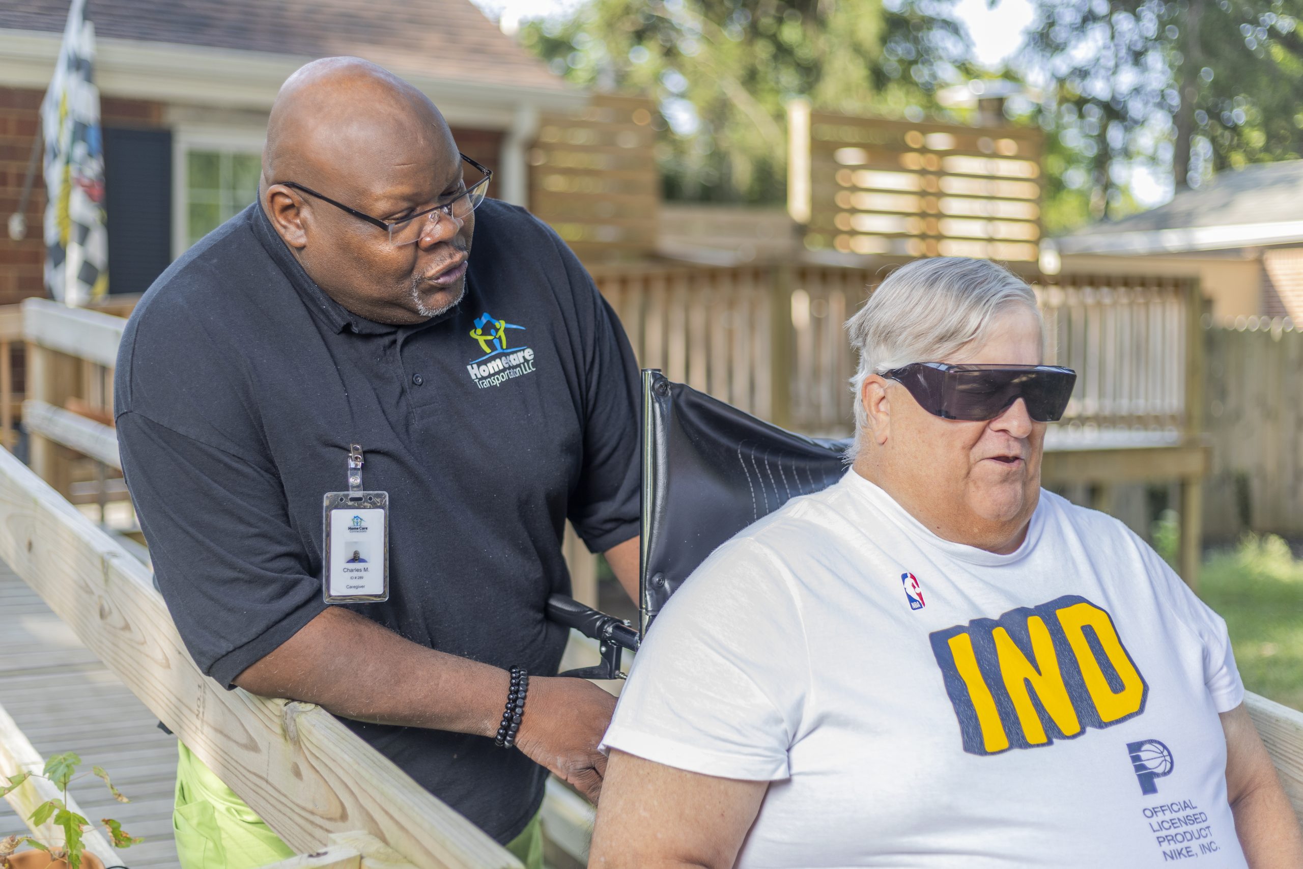 Caregiver with client